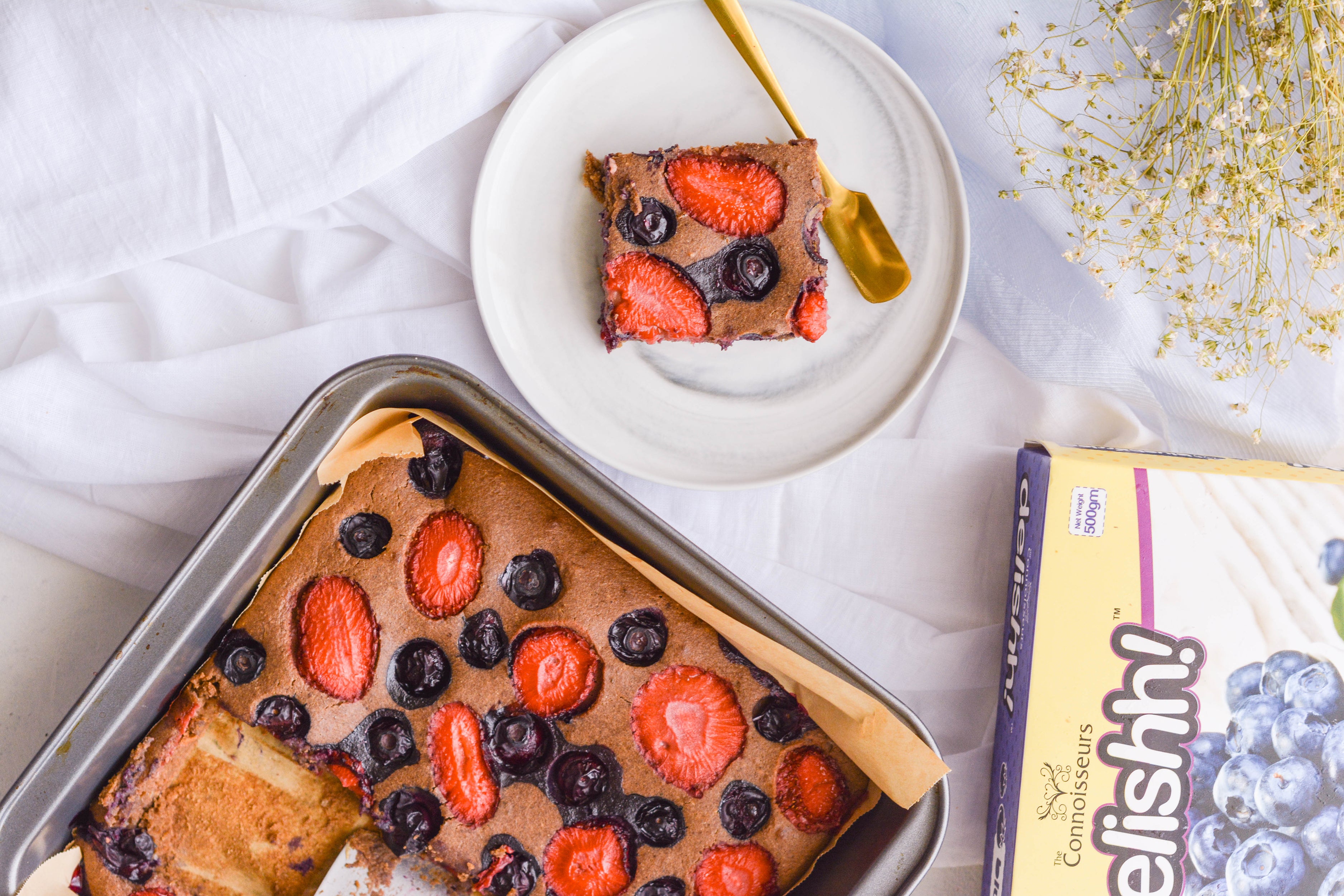 Chocolate and Berries Sheet Pancake