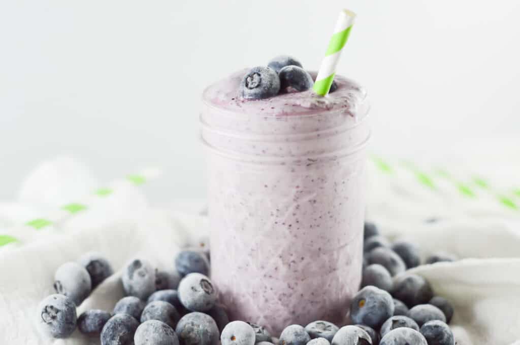 Blueberry Shake With Ice Cream