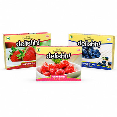 Frozen Blueberries, Frozen Raspberries & Frozen Strawberries Combo